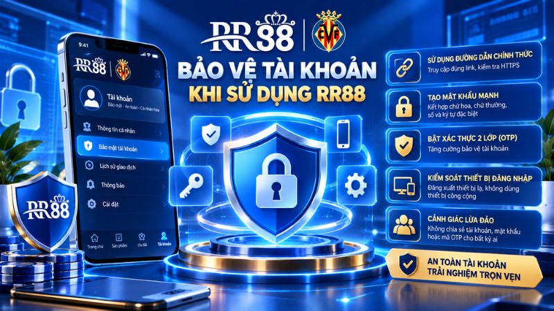 Bảo vệ tài khoản khi sử dụng RR88